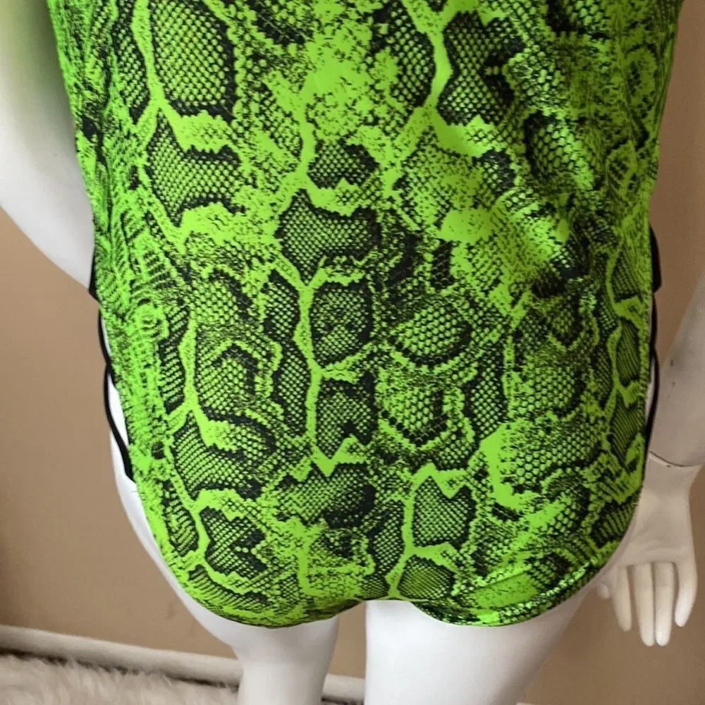 NWT Fashion Nova One Piece Swimsuit - Lime Green - Size 2X
